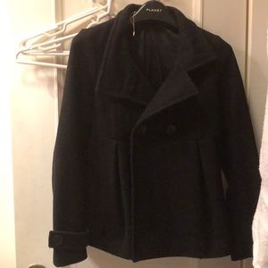 Black wool coat